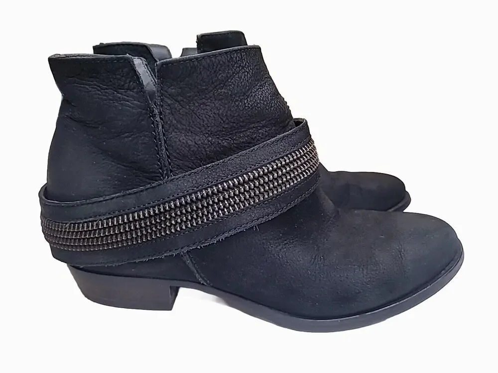 Paul Green Boots Ankle Booties Womens 6 Obermaterial ECHT Leder Heels Black